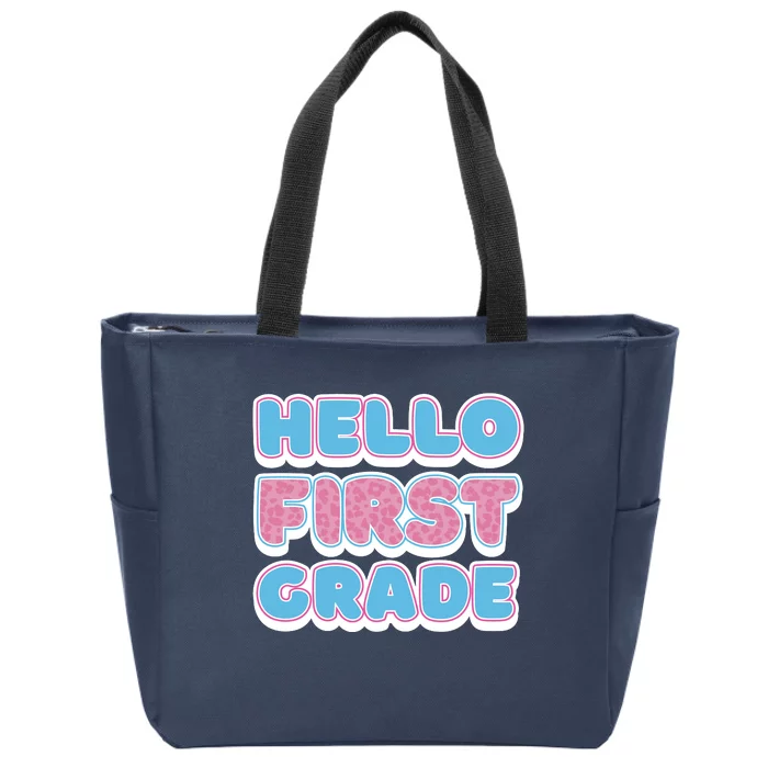 Hello First Grade Back To School Zip Tote Bag