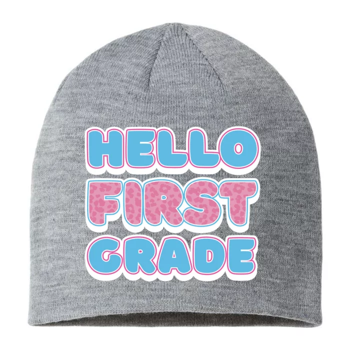 Hello First Grade Back To School 8 1/2in Sustainable Knit Beanie