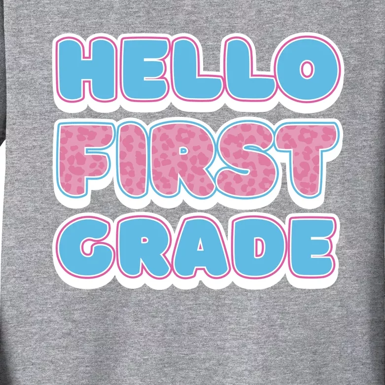 Hello First Grade Back To School Kids Long Sleeve Shirt