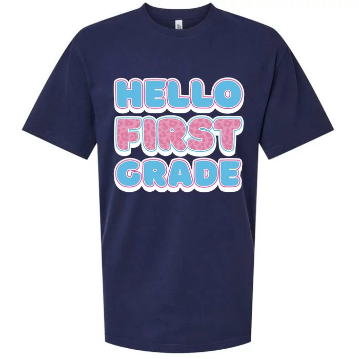 Hello First Grade Back To School Sueded Cloud Jersey T-Shirt