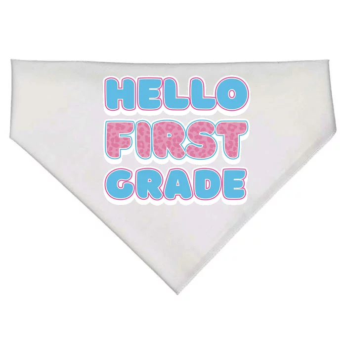 Hello First Grade Back To School USA-Made Doggie Bandana