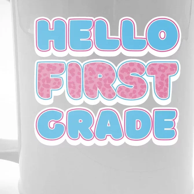 Hello First Grade Back To School Front & Back Beer Stein