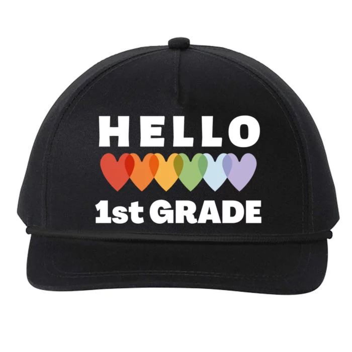 Hello First Grade Cute Gift Snapback Five-Panel Rope Hat