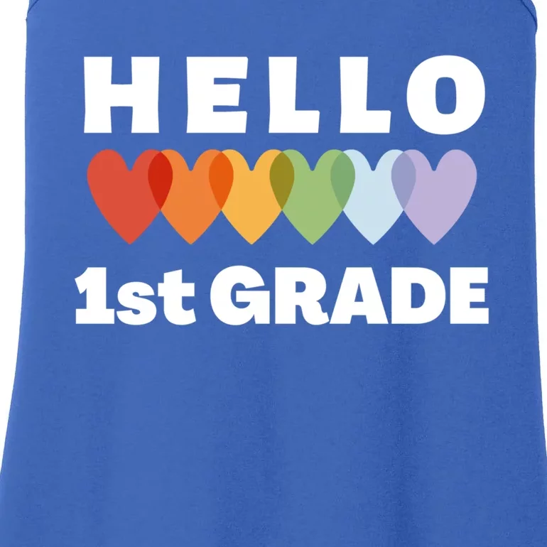 Hello First Grade Cute Gift Ladies Essential Tank