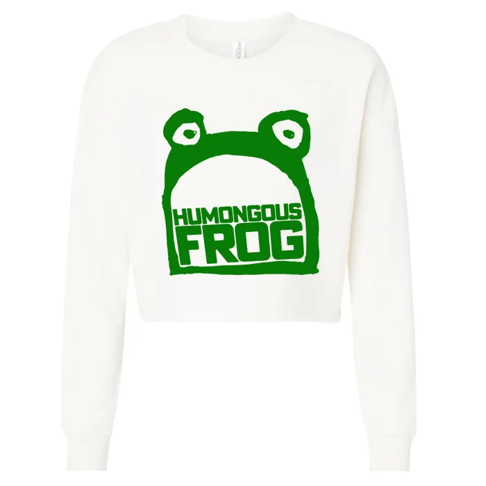 Humongous Frog Green Cropped Pullover Crew