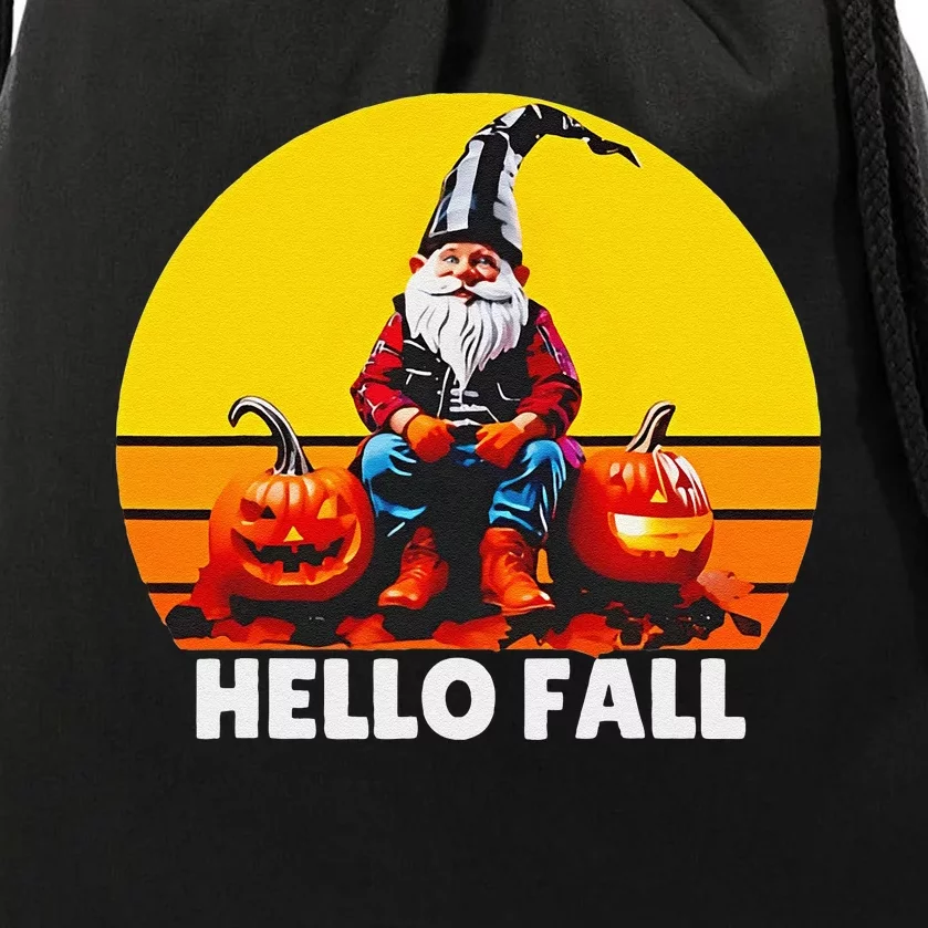 Hello Fall Genome Retro Drawstring Bag