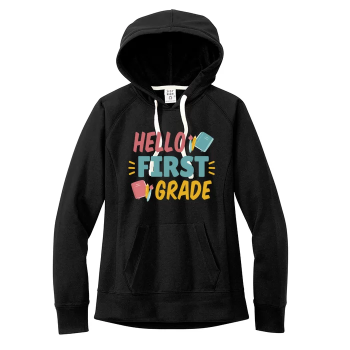 Hello First Grade Cute Gift Women's Fleece Hoodie