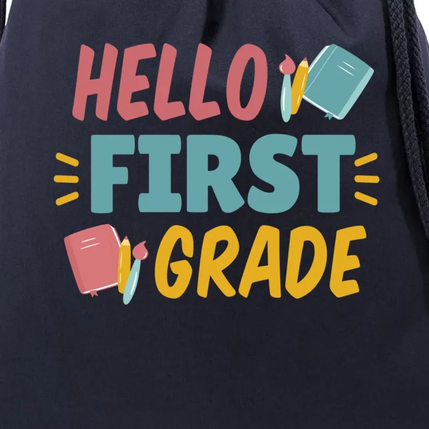 Hello First Grade Cute Gift Drawstring Bag