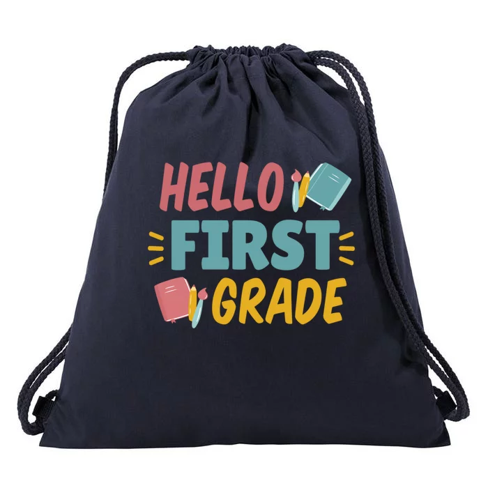 Hello First Grade Cute Gift Drawstring Bag