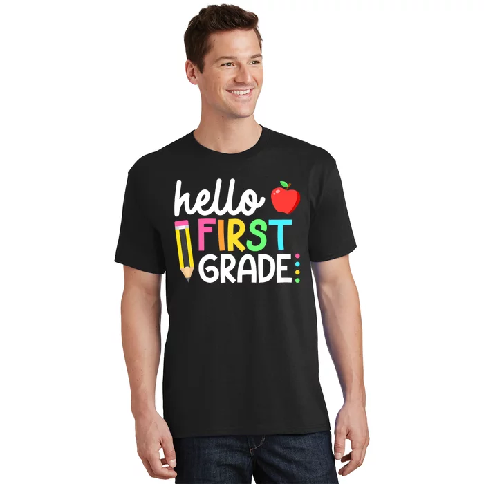 Hello First Grade Team 1st Grade Back To School Teacher T-Shirt