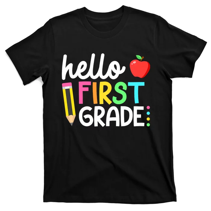 Hello First Grade Team 1st Grade Back To School Teacher T-Shirt