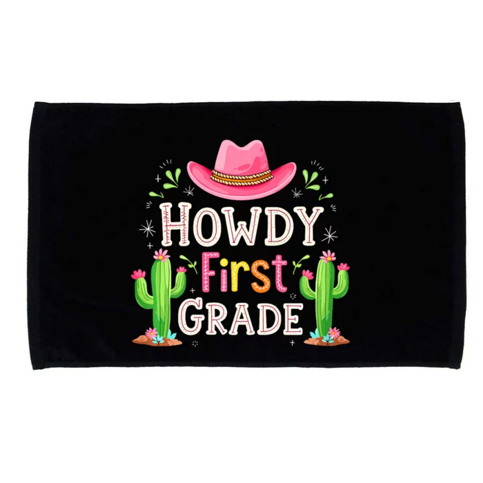 Howdy First Grade Teacher Student Western Back To School Microfiber Hand Towel