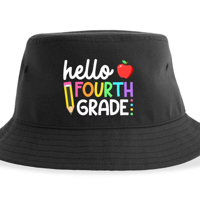 Hello Fourth Grade Team 4th Grade Back To School Teacher Sustainable Bucket Hat