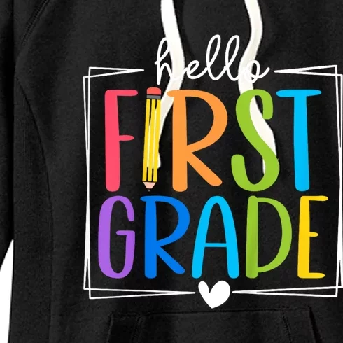 Hello First Grade Team 1st Grade Back To School Teacher Women's Fleece Hoodie