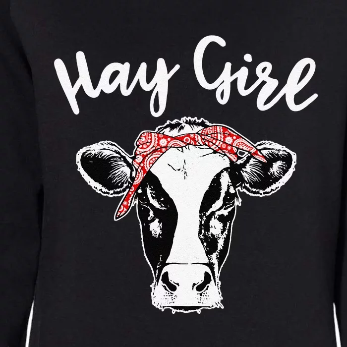 Hay  Farmer Gift Cattle funny Cow Lovers Womens California Wash Sweatshirt