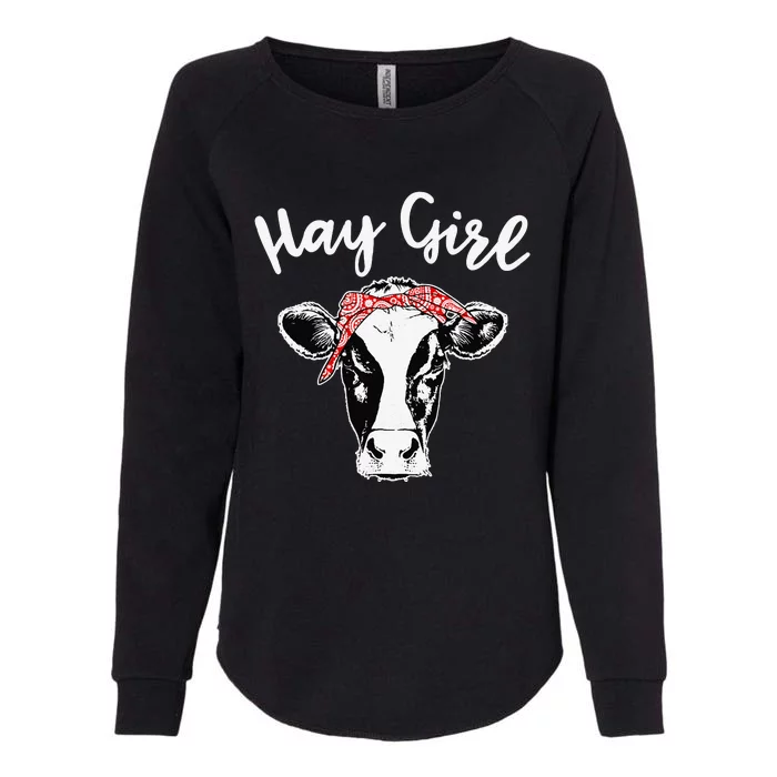 Hay  Farmer Gift Cattle funny Cow Lovers Womens California Wash Sweatshirt