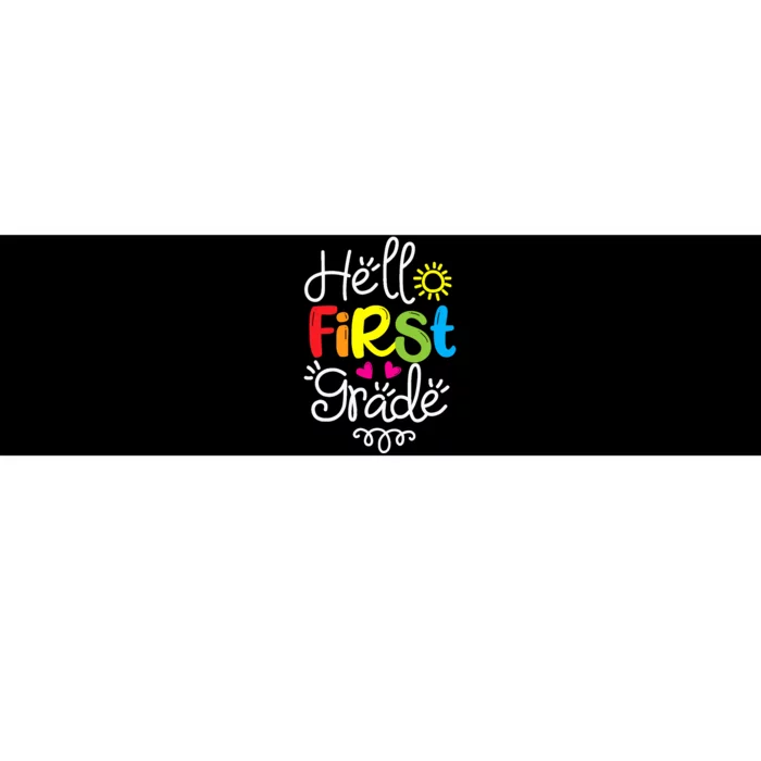 Hello First Grade Fun 1st Grade Back to School Gift Bumper Sticker