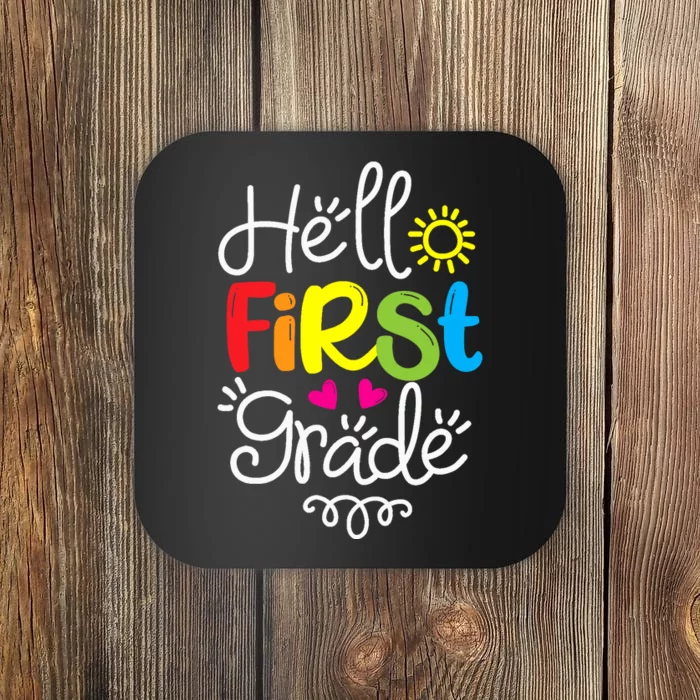 Hello First Grade Fun 1st Grade Back to School Gift Coaster