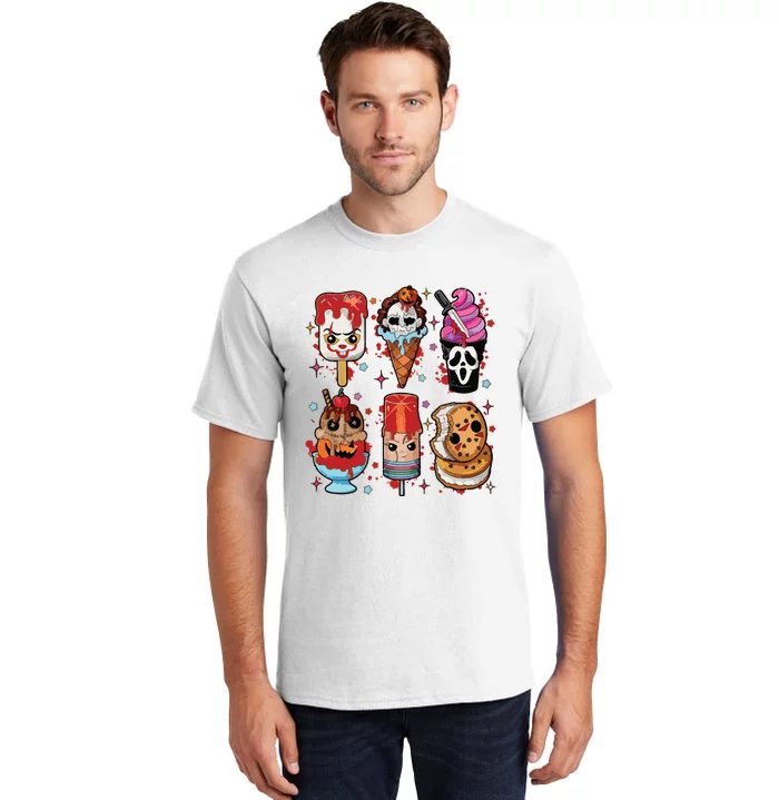 Horror Fan Gift Horror Ice Cream Dripping Ice Cream Tall T-Shirt