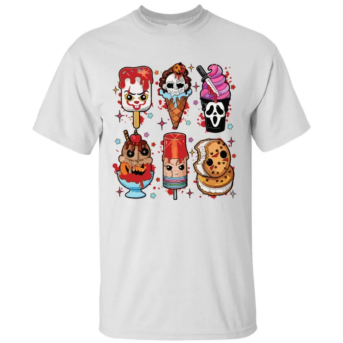 Horror Fan Gift Horror Ice Cream Dripping Ice Cream Tall T-Shirt