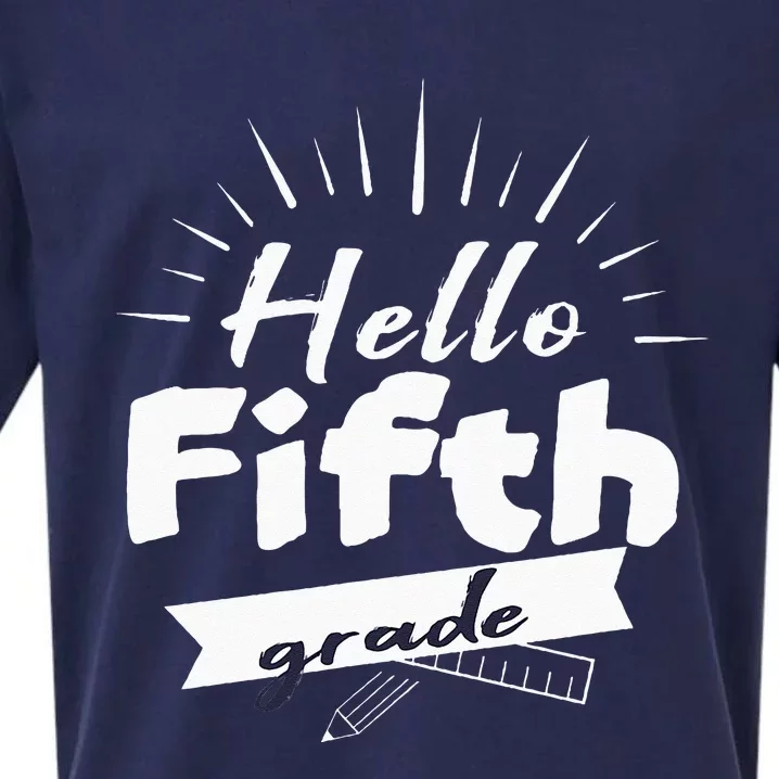 Hello Fifth Grade Sueded Cloud Jersey T-Shirt