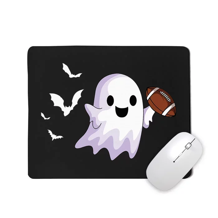 Halloween Football Ghost Playing All Hallows Day Mousepad