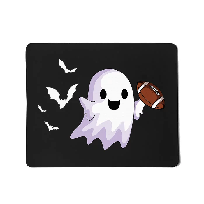 Halloween Football Ghost Playing All Hallows Day Mousepad