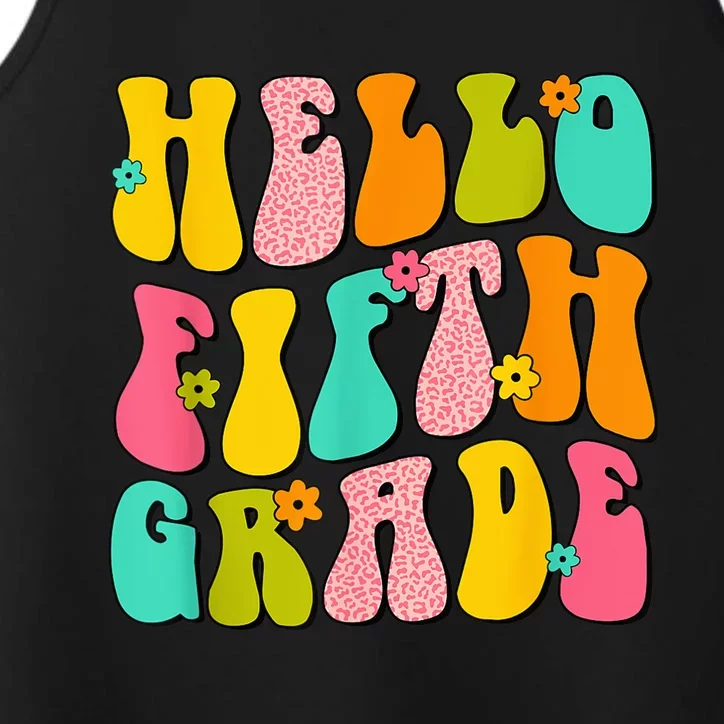 Hello Fifth Grade 5th Grade Back to School Teacher Kid Performance Tank