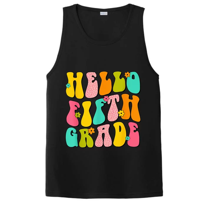 Hello Fifth Grade 5th Grade Back to School Teacher Kid Performance Tank