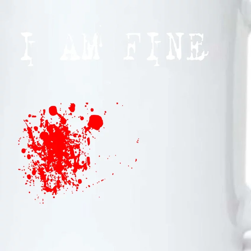 Halloween Funny Gift I Am Fine Funny Gift Black Color Changing Mug