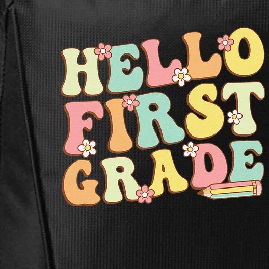 Hello First Grade Team 1st Grade Teacher Girl Back To School City Backpack