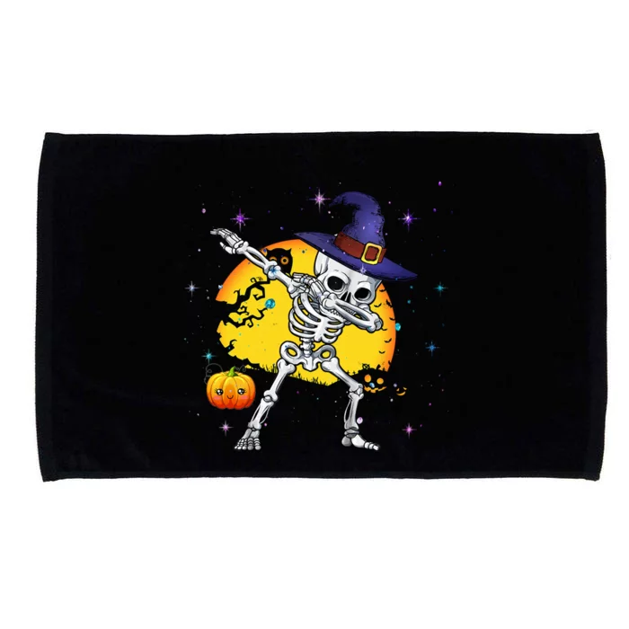 Halloween Funny Gift Dabbing Skeleton Witch Meaningful Gift Microfiber Hand Towel