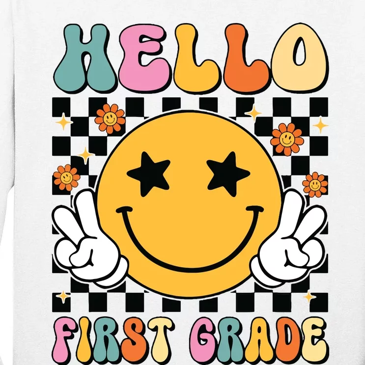 Hello First Grade Team 1st Grade Teacher Girl Back To School Tall Long Sleeve T-Shirt