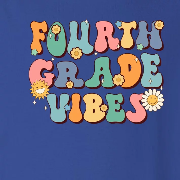 Hippie Fourth Grade Vibes Retro Groovy First Day Of School Great Gift Toddler Long Sleeve Shirt