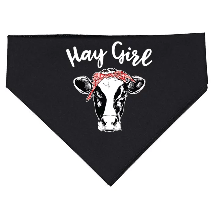 Hay Farmer Gift Cattle Cow Lovers USA-Made Doggie Bandana