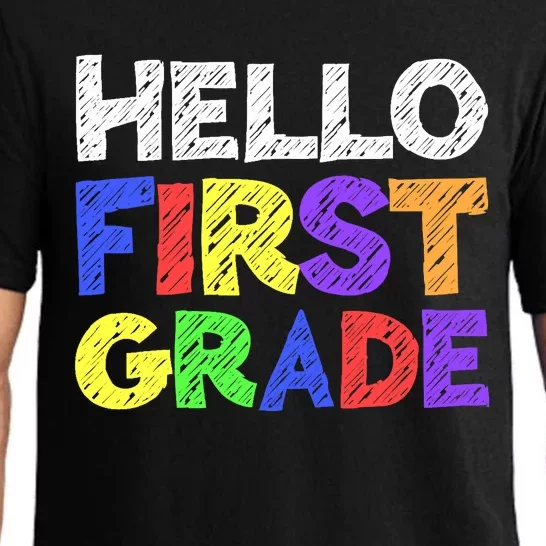 Hello First Grade 1st Grade Back To School Pajama Set