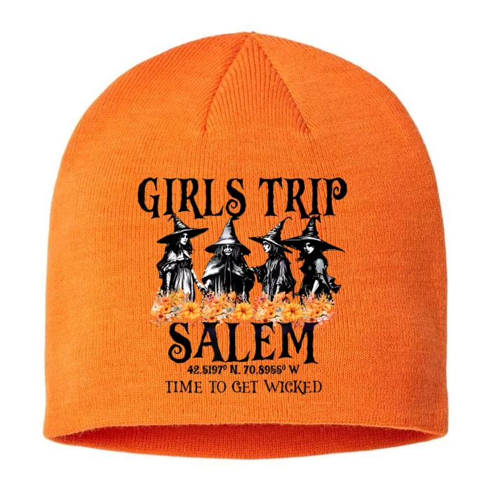 Halloween Funny Girl Trip Salem Time To Get Witch Gift 8 1/2in Sustainable Knit Beanie