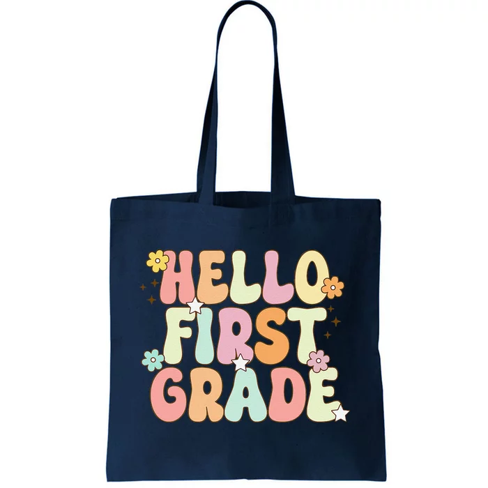 Hello First Grade Team 1st Grade Back To School Teacher Tote Bag