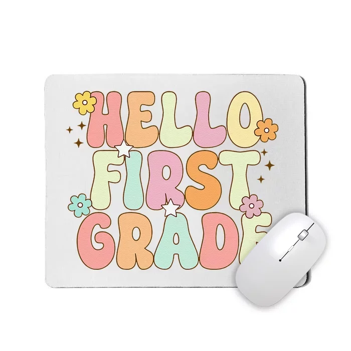 Hello First Grade Team 1st Grade Back To School Teacher Mousepad