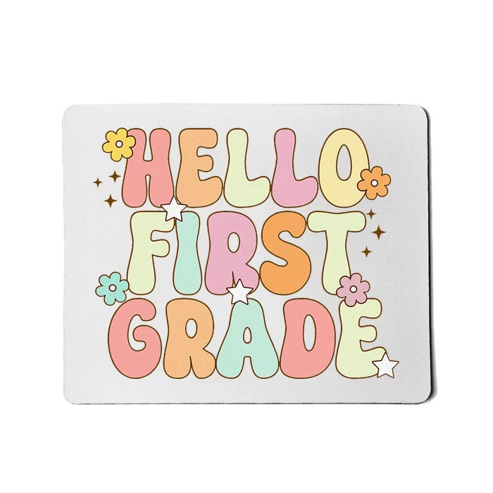 Hello First Grade Team 1st Grade Back To School Teacher Mousepad