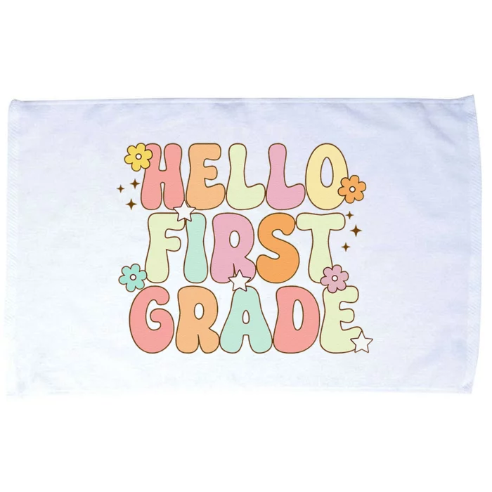 Hello First Grade Team 1st Grade Back To School Teacher Microfiber Hand Towel