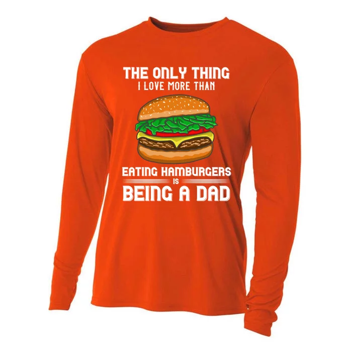 Hamburger Foodie Grillmaster Food Fan Dad Chef Father's Day Gift Cooling Performance Long Sleeve Crew