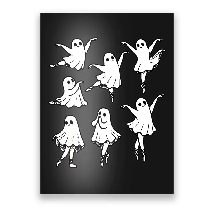 Halloween Funny Ghost Ballet Dancer Spooky Dance Teacher Gift Poster