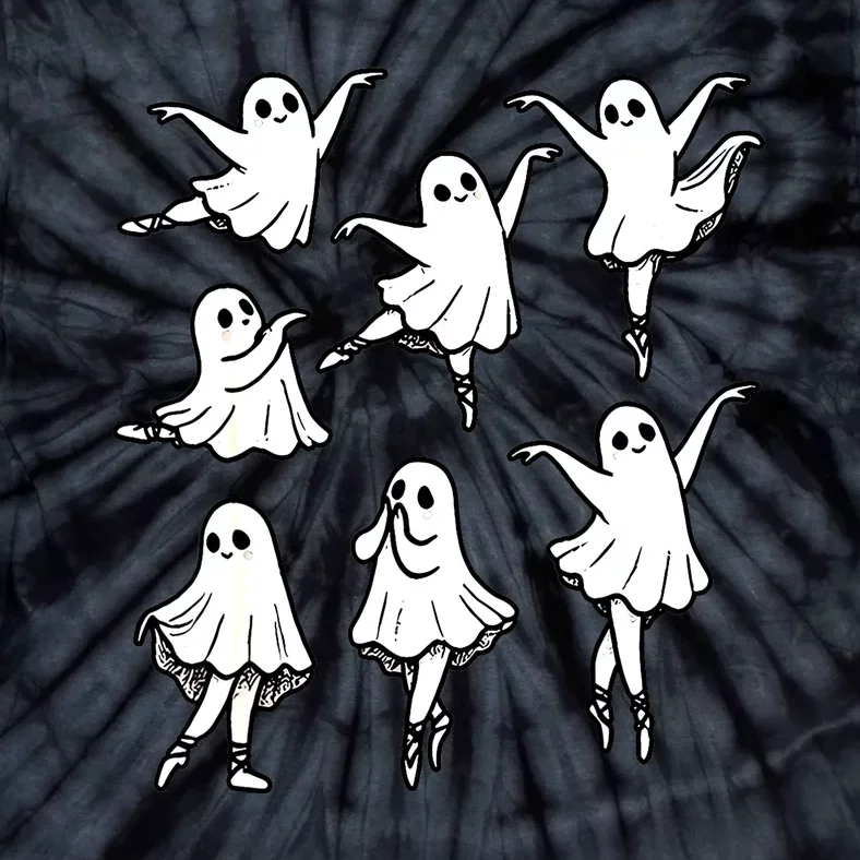 Halloween Funny Ghost Ballet Dancer Spooky Dance Teacher Gift Tie-Dye T-Shirt