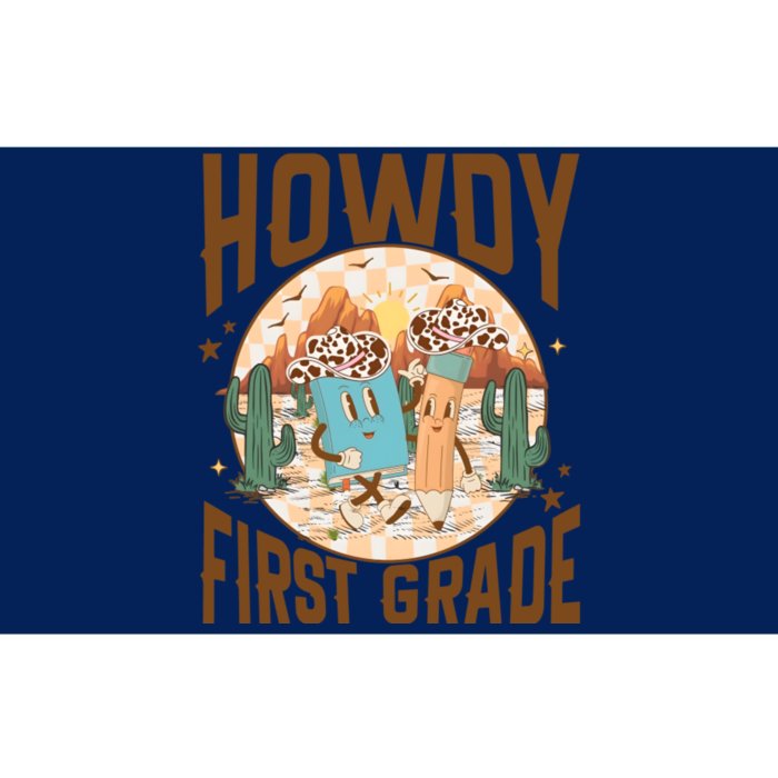 Howdy First Grade Western Teacher Bumper Sticker