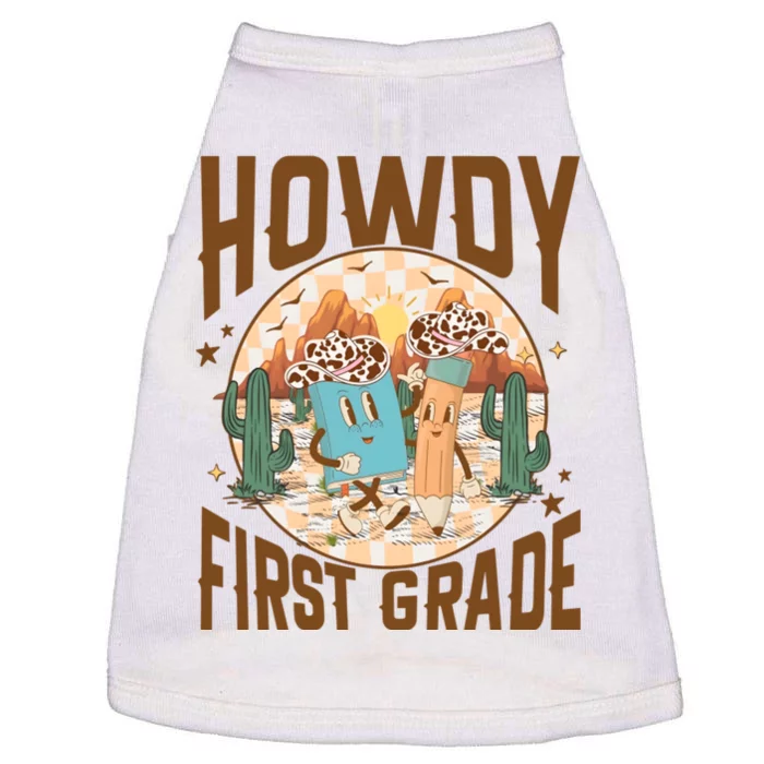 Howdy First Grade Western Teacher Doggie Tank