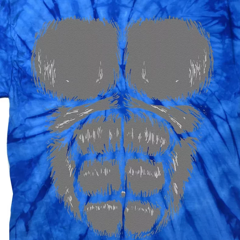 Halloween Funny Gorilla Monkey Belly Chest Costume Tie-Dye T-Shirt