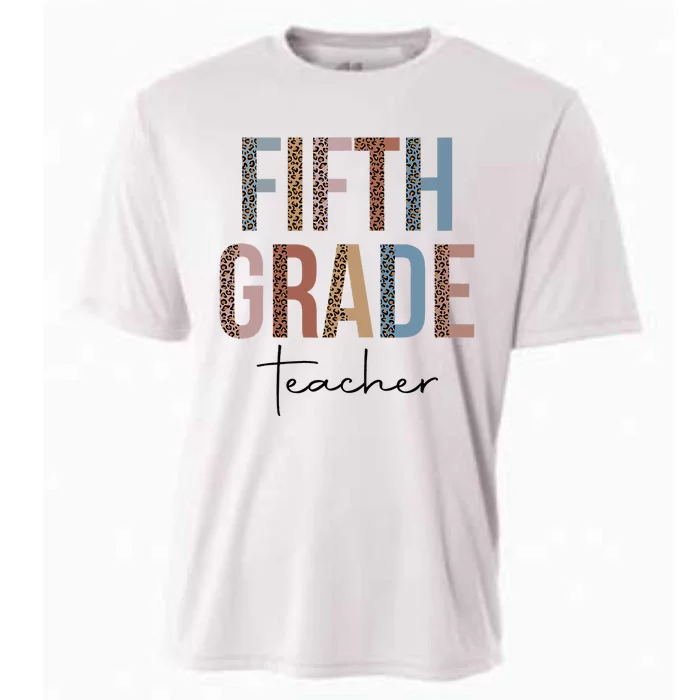 Hello Fifth Grade Leopard First Day of School Teacher Tees Cooling Performance Crew T-Shirt