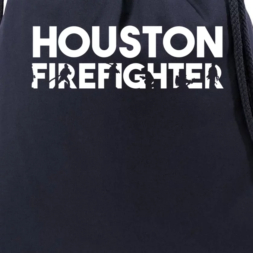 Houston Firefighter Gift Firefighter Dad Gift Drawstring Bag