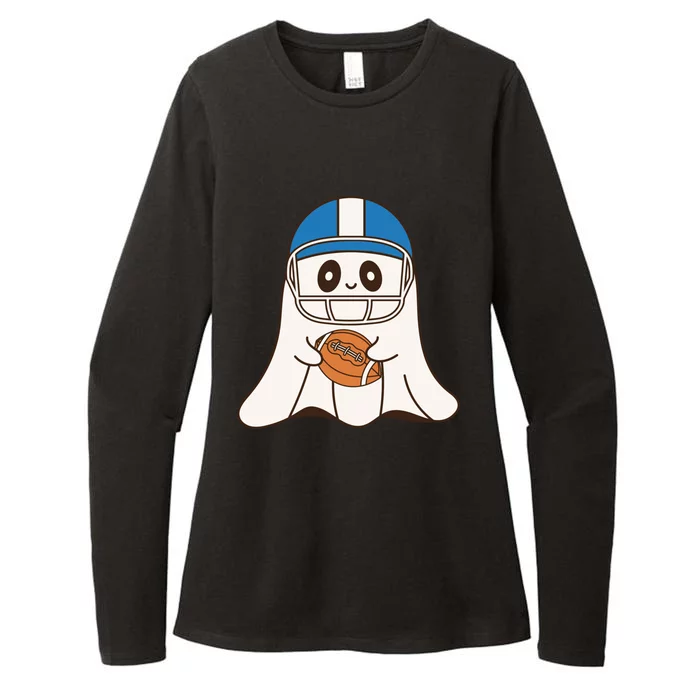 Halloween Football Ghost Mascot And Sports Lovers Funny Gift Womens CVC Long Sleeve Shirt